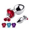 Heart Base Stainless Steel Anal Plug with Ring