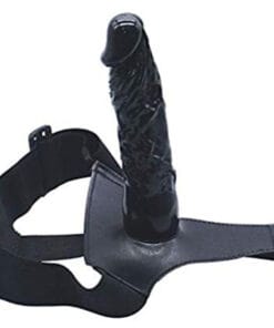 Black Silicone Strap On Dildo with Harness 2