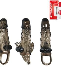brave man double vibrator penis sleeve