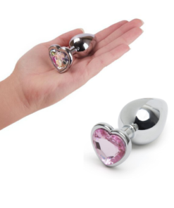 metal butt plug small size heart shape at 003