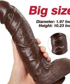 10 inch curved realistic dildo strong suction cup for women