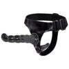 black double penis strapon harness female masturbation