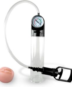 2 In 1 Pussy Sleeve With Powerful Vacuum Pressure Gauge Penis Enlarge Pump