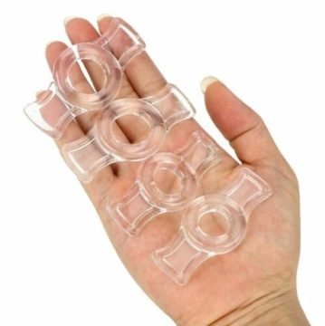 4-pieces clear penis ring set delay ejaculation for men