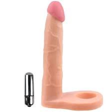 ultra soft double penetration cockring vibrator for men