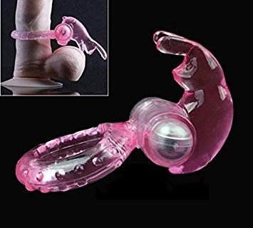 vibrating pink rabbit cock ring clitoris tickler